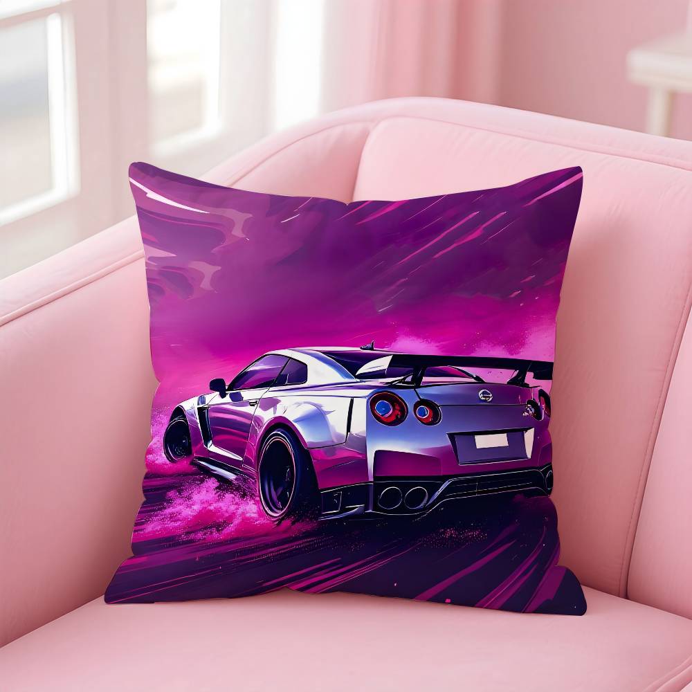 Fortgeschrittene Sport GTR Rennwagen Kissenbezug Musterdruck Kissenbezug Wohnzimmer Sofa Kissenbezug Schlafzimmer Raumdekor