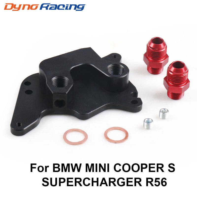 Aluminum Oil Filter Oil Cooler Fitting Adapter Fit for BMW MINI COOPER S SUPERCHARGER R56 With AN10 Fittings Oil Adapter