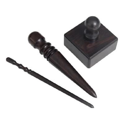 Ebony Wood Leather Edge Burnisher Tool Professional Round Leather Edge Burnisher Tool for Burnishing Leather Hand Making