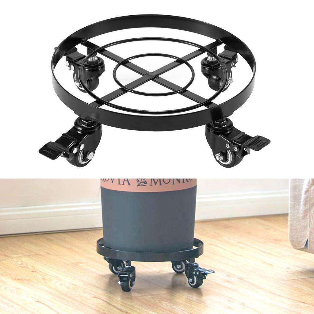 Outdoor Indoor Planter Caddy Mover with Swivel Wheels Round Flower Pot Stand Rack, No Scratches ,