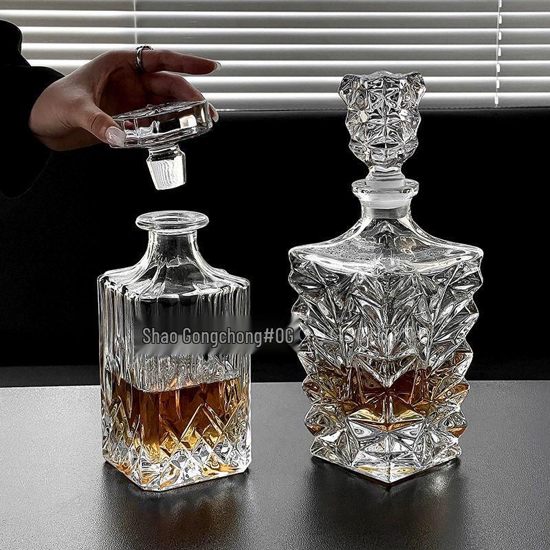 Handmade Crystal Whiskey & Wine Decanter