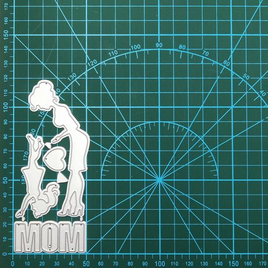 Mother Day Greeting Card Cutting Dies DIY Scrapbooking Embossing Stencil Mold