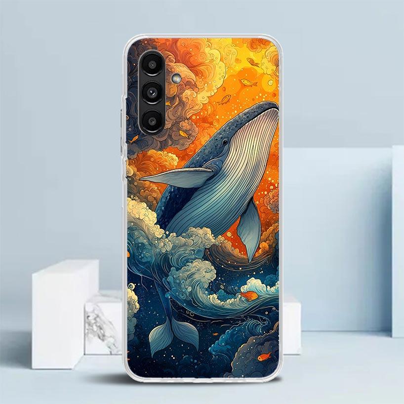 Humpback Whale Sea Giant Cover for Samsung Galaxy A17 A37 A57 A16 A26 A36 A56 A15 A14 A55 Phone Case A13 A53 A25 A35 A24 A34 A23
