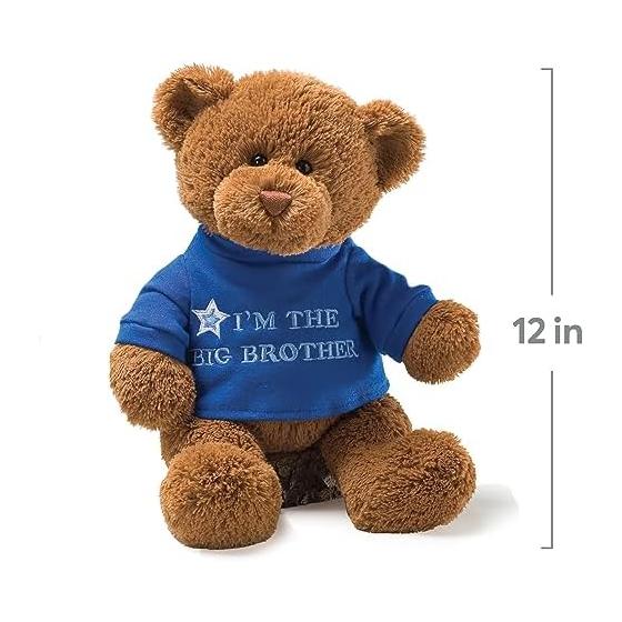 GUND I'm The Big Brother T-Shirt Teddy Bear Plush Blue 12"
