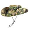New Leaf Camouflage Outdoor Bucket Hats For Women Men Big Brim Drawstring Cap Panama Sunhat Hiking Fishing Hat Fisherman Caps
