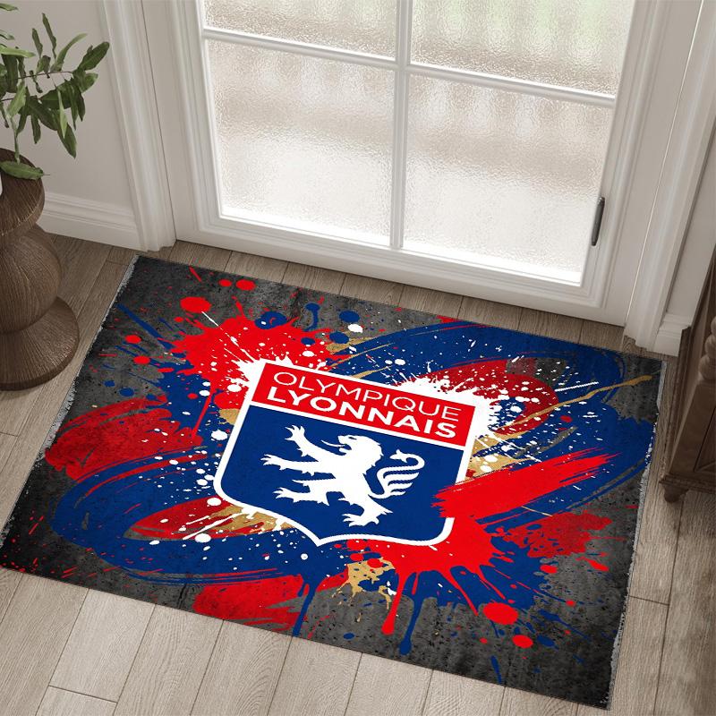 Lyon FC Design Crystal Velvet Carpet Cozy Non?Slip Printed Rug For Bedroom Living Room Entrance