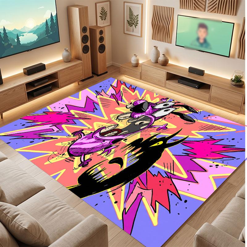 Courage the Cowardly Dog Rug Soft Thick Non Slip Floor Carpet for Bedroom Living Room Home Decor