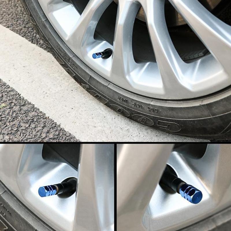 4Pcs Car Tire Adapter Stems Cap Simple Tire Adapter Cap Aluminum Tire Wheel Stem Air Adapter Cap Car Accessories