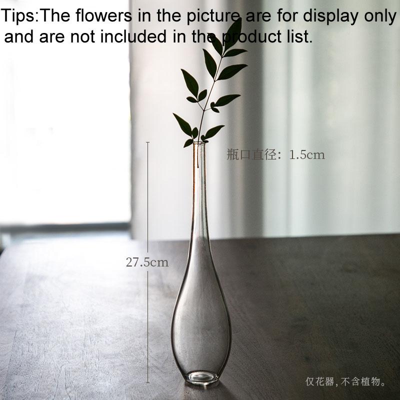 

Japanese Simple Glass Vase Transparent Hydroponics Vase Zen Modern Home Decor Office Desktop Decoration Floral Flower Insert