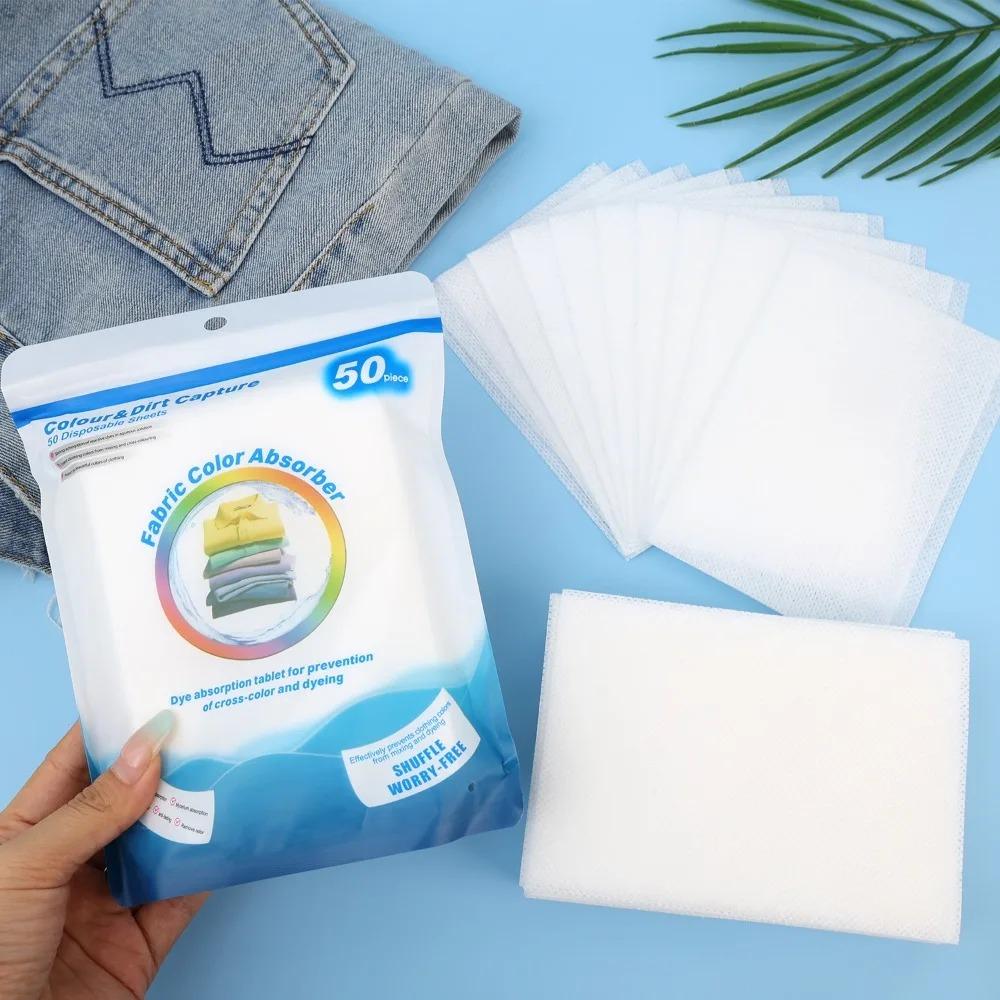 Washing Machine Color Absorption Sheet Dyeing Proof Laundry Sheets Anti-Staining Laundry Tablet Color Catcher Non-woven Fabric 4