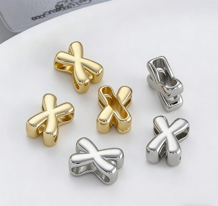 1pc Alphabet Bead Polished Design Mini 3D Bubble 26 Letter Charm for DIY Necklace Bracelet Jewelry Making