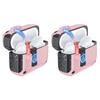 2Pcs Earbud Protective Case for AirPods Pro 3 Charging Case Shockproof Wireless Earphone Cover Protector Shell Skin with Safety Lock Phone Holder