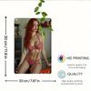 Vintage 1950s Retro Metal Wall Sign Bikini Girl Iron Poster for Bar Cafe Home