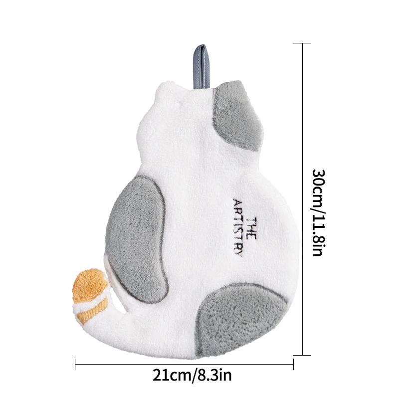 Hand Towels Cute Duck Hanging Towel Kitchen Bathroom Goose Bathing Ball Soft Absorbent Microfiber Wipe Towel Cartoon Kids Towels