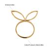 Pack of 6 Cute Napkin Rings Easters Ear Shape Napkin Holder Metal Napkin Jewelry Sophisticated Platings Accessorys