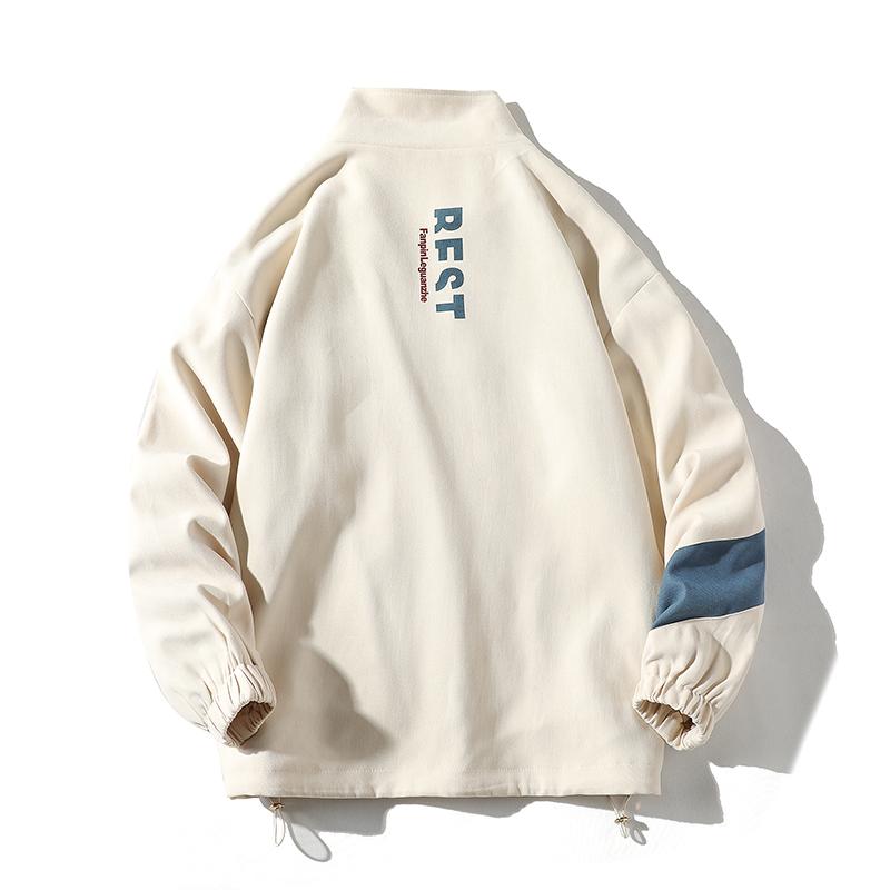 Bomber Jacket Men Letter Printed Outerwear StreFashion Plus Size Loose Windbreaker Coat Male Clothing