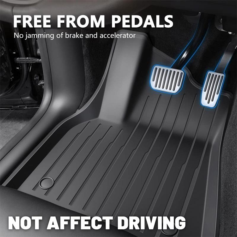 NovaAcc All TPE Floor Mats for Tesla Model Y 3 2021 To 2024 Left Rudder All Weather Foot Pad Automotive Interior Car Accessories
