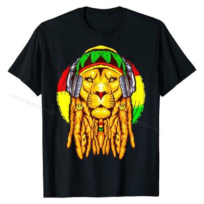 Rastafarian Lion Leo Horoscope Zodiac Sign Rasta T-Shirt SummerDesign Tees Cute Cotton Men T Shirt