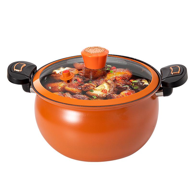 Ceramic Micro-pressure Soup Pot Non-stick Pot Enamel Household Multi-functional 8L Large-capacity Stew Pot Hot Pot