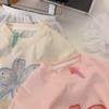 2026 Summer Milk Candy Girl's Lace Trim Embroidered Chiffon Parent-Child Short Sleeve Shirt