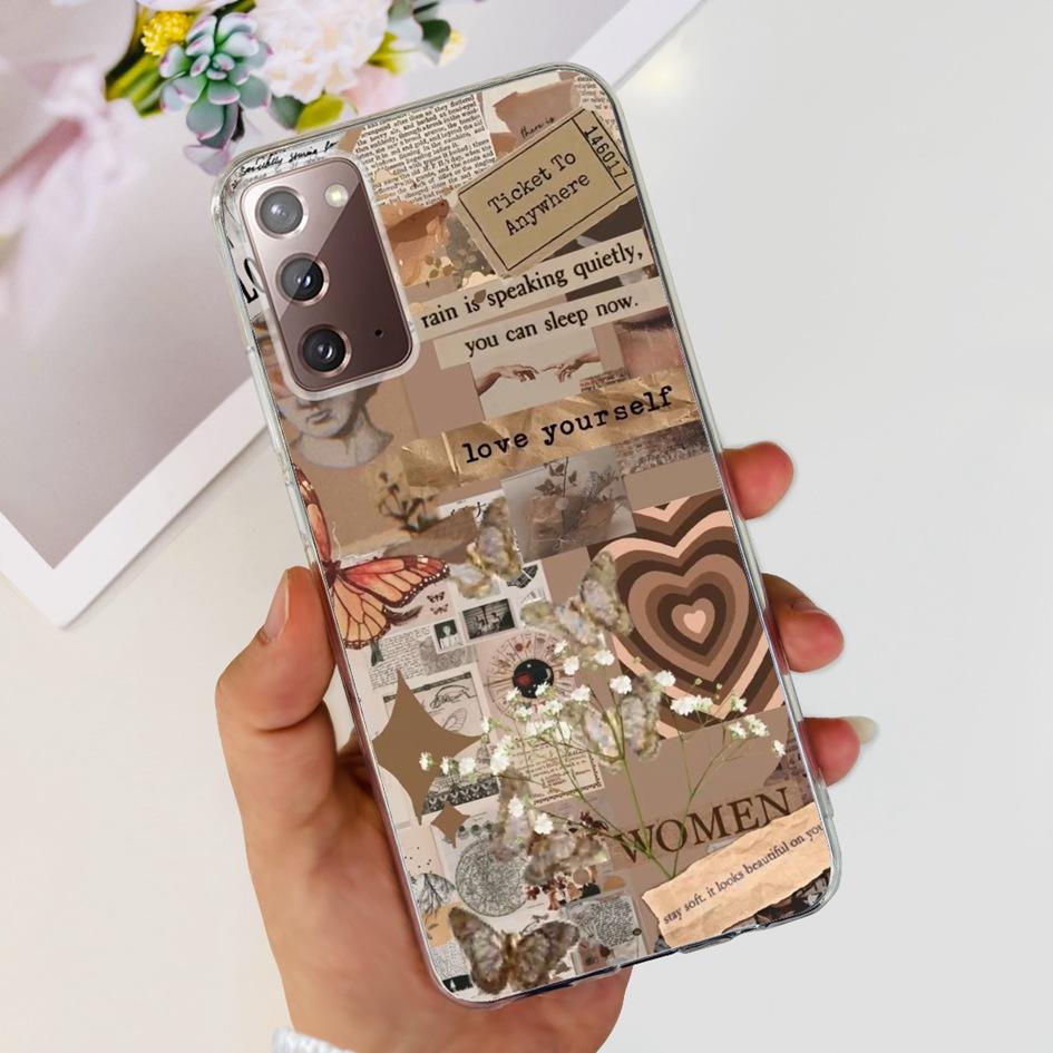 For Samsung Note 20 5G Case SM-N981B Popular Flower Slim Soft Silicone Phone Cover For Samsung Galaxy Note20 Ultra 5G Funda Capa