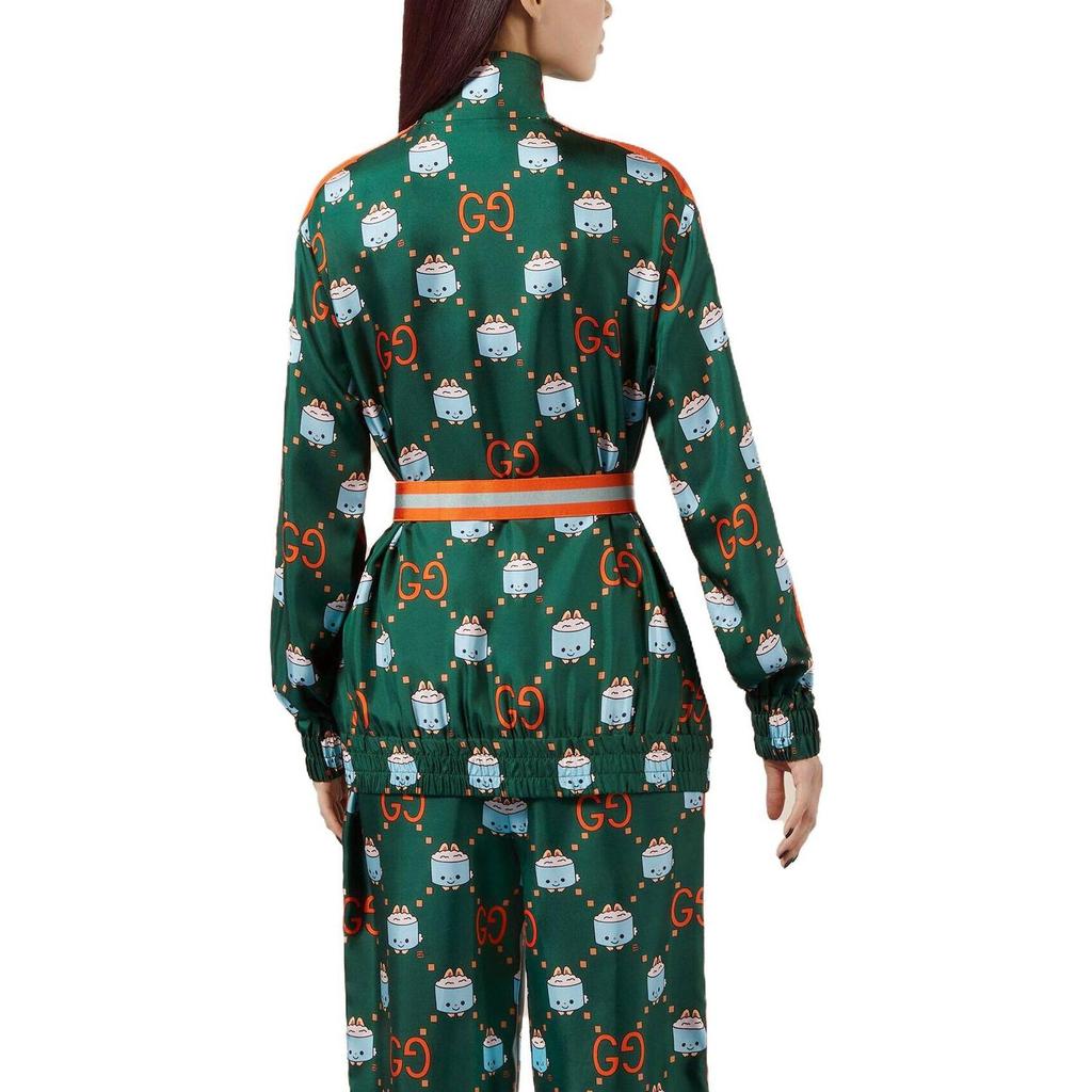 GUCCI Long Sleeved Dress Women's Green 735085-XJFBV-3343