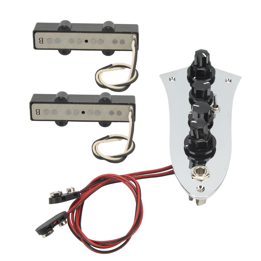 4 String Pickup Set Noiseless Pickup with Wired Bass Control Plate Musical Instrument Accessories