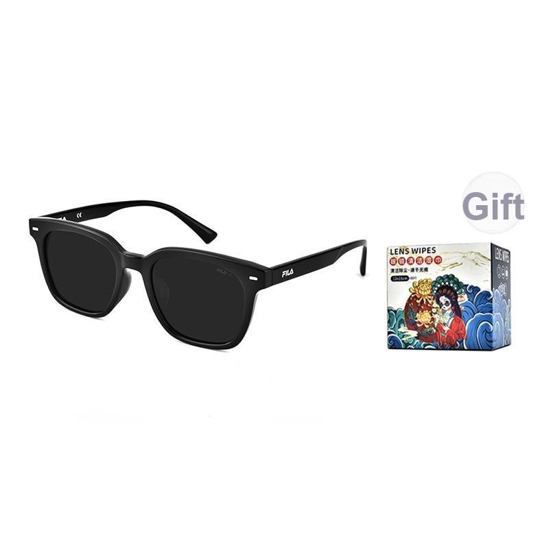 FILA Outdoor Climbing Stylish Sunglasses UV Protection Square Sunglasses Unisex sunglasses SFIB23F Without Gift Box,Z42P-Black Frame with Gray Lens