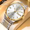 JINSHIDUN New Business and Leisure Men's Watch Mechanical Watch Diamond Double Calendar High-end Watch