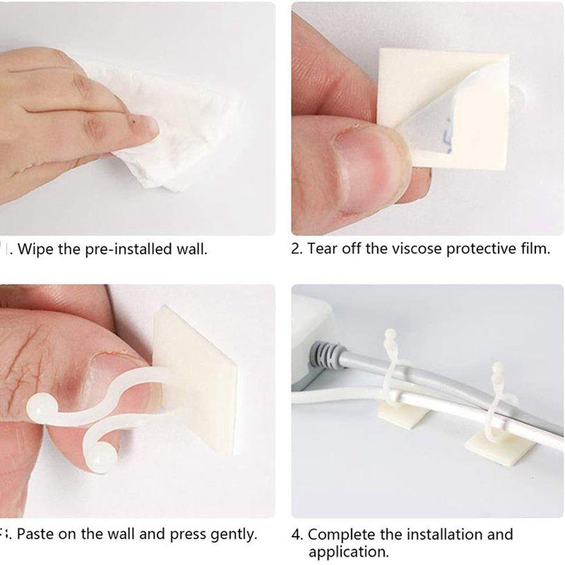 Vine Support Self-Adhesive Plant Climbing Wall Clip 100Pcs White Invisible Wall Plastic