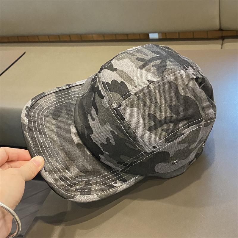 Spring Summer Camouflage Hat Men's Flat-brimmed Hip-hop Baseball Cap Women's American Retro Sunshade Street Sun Cap