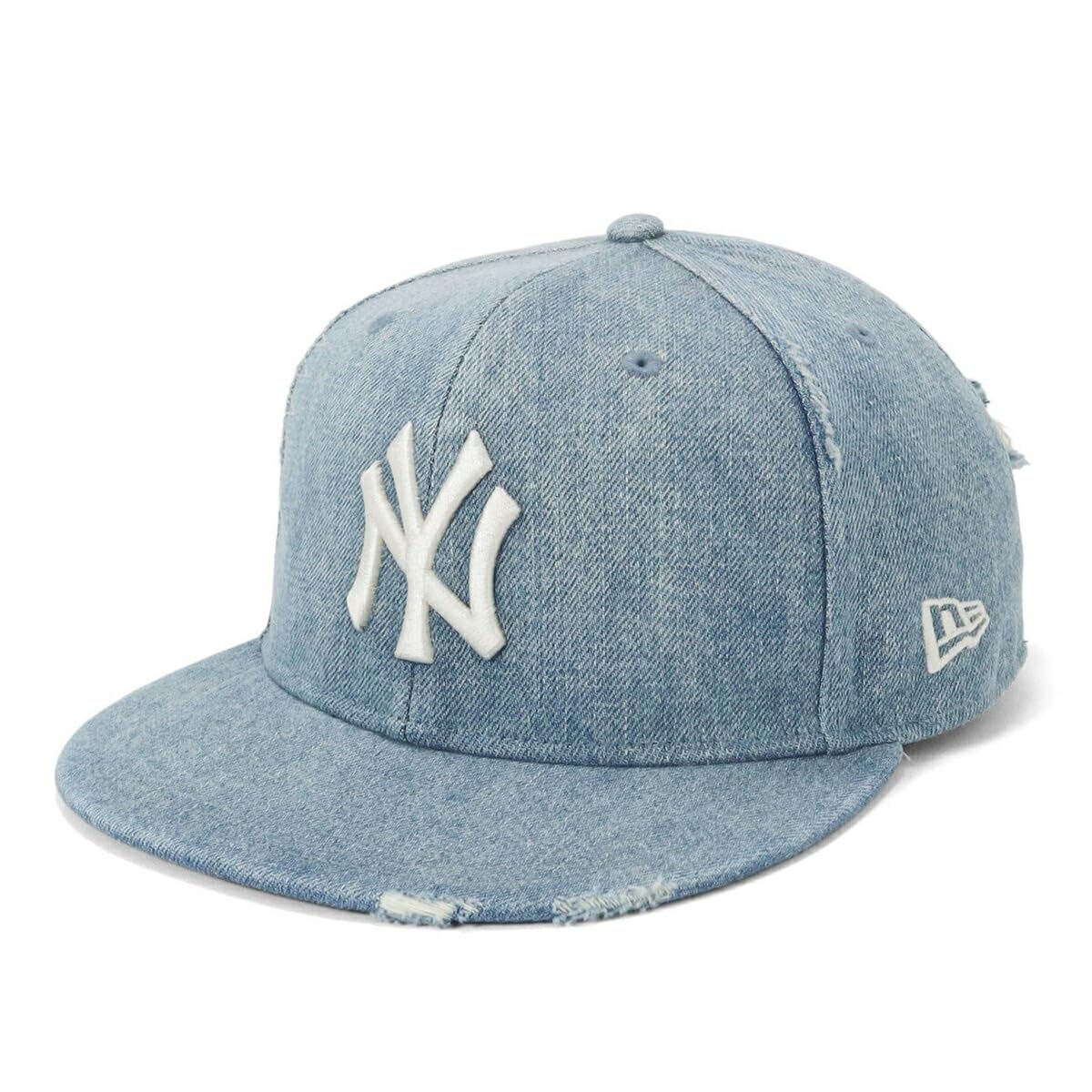 

New Era 59FIFTY MLB Damaged Denim NY Washed Denim 7 5950 MLB DAMAGED NEYYAN WDNM Cap, 1/4 inch, (14388855 NER36C6645)