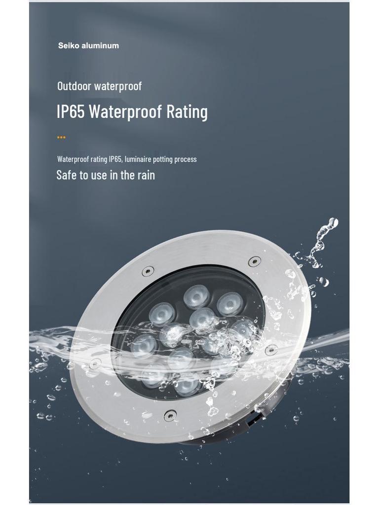 Ultra-Thin Waterproof LED In-Ground Courtyard Spotlight for Garden Decoration