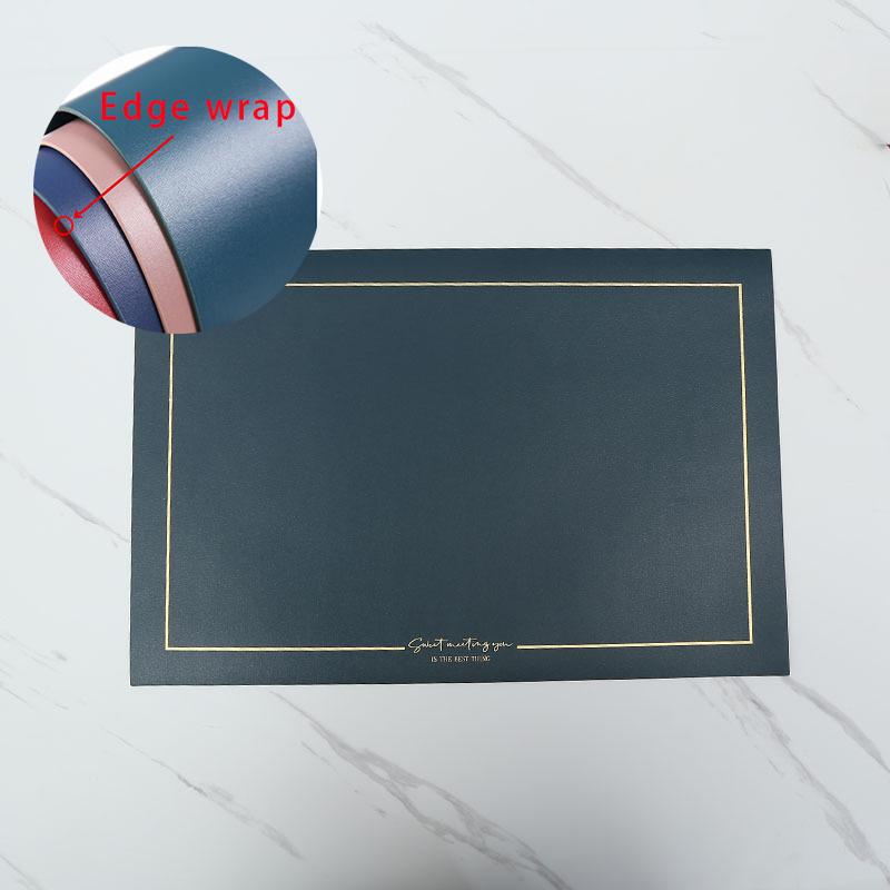 Rectangular Leather Placemats Table Mat Oil-Water-Proof And Heat-Insulating Household Table Coasters Kitchen Device Sets