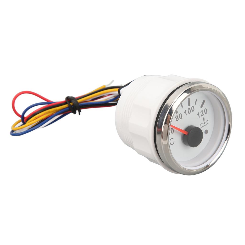 52MM Měřič teploty vody 40 až 120 stupňů C DC9 až 32V Ručičkový měřič teploty vody s podsvícením