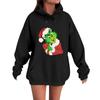 Women's Casual Comfortable Neck Hooded Long Sleeve Christmas Print Warm Sweatshirt