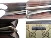 Authentic GUCCI GG Brown Canvas White Leather Round Zip Long Wallet #a695  Refurbished