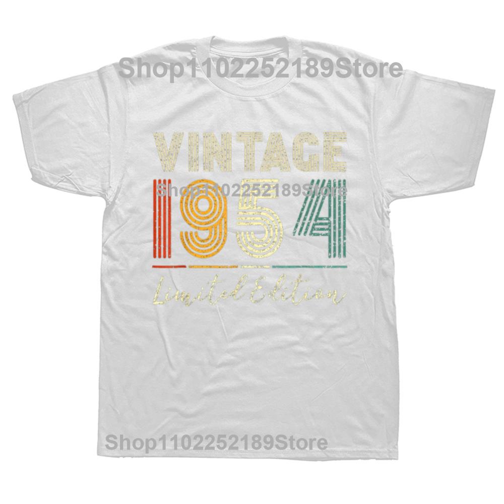 72 Year Old Gifts Vintage Est 1954 Limited Edition Birthday TShirt Harajuku 71th Party Retro Short Sleeve Mens Clothes