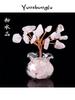 Natural Crystal  Money Tree Handmade Woven  Flower Tree Home Decoration Ornament