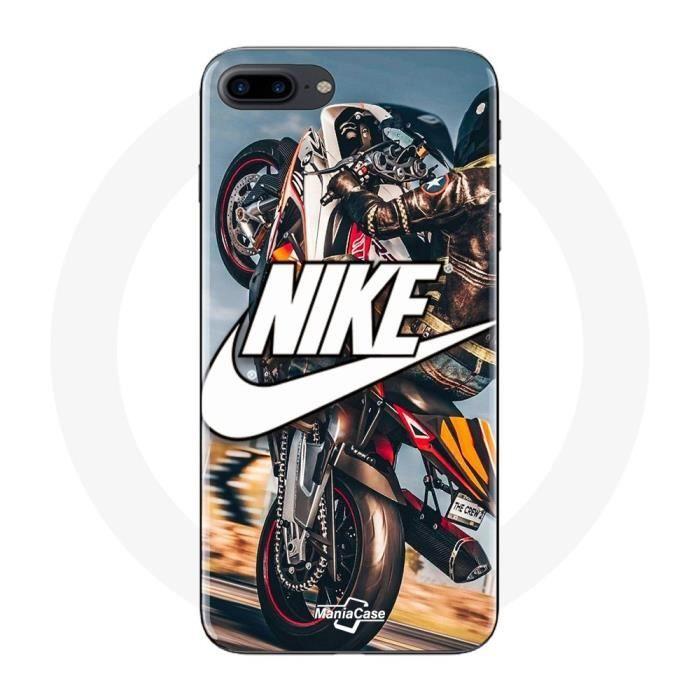 Case - Nike - Iphone 8 Plus - Soft - White - Motorcycle Wheel