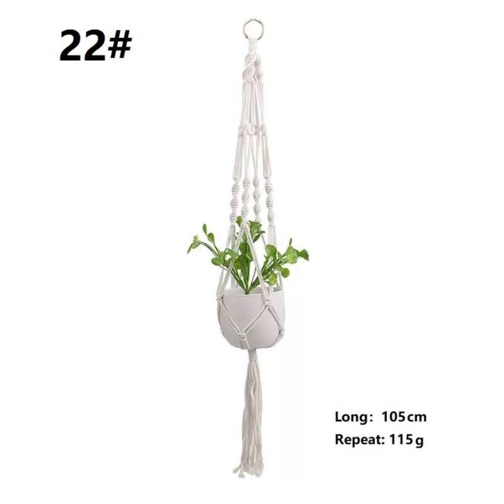 Bohemian hand-woven plant hanging basket holder, indoor and outdoor hanging plant stand, 6 different size plant hanging baskets