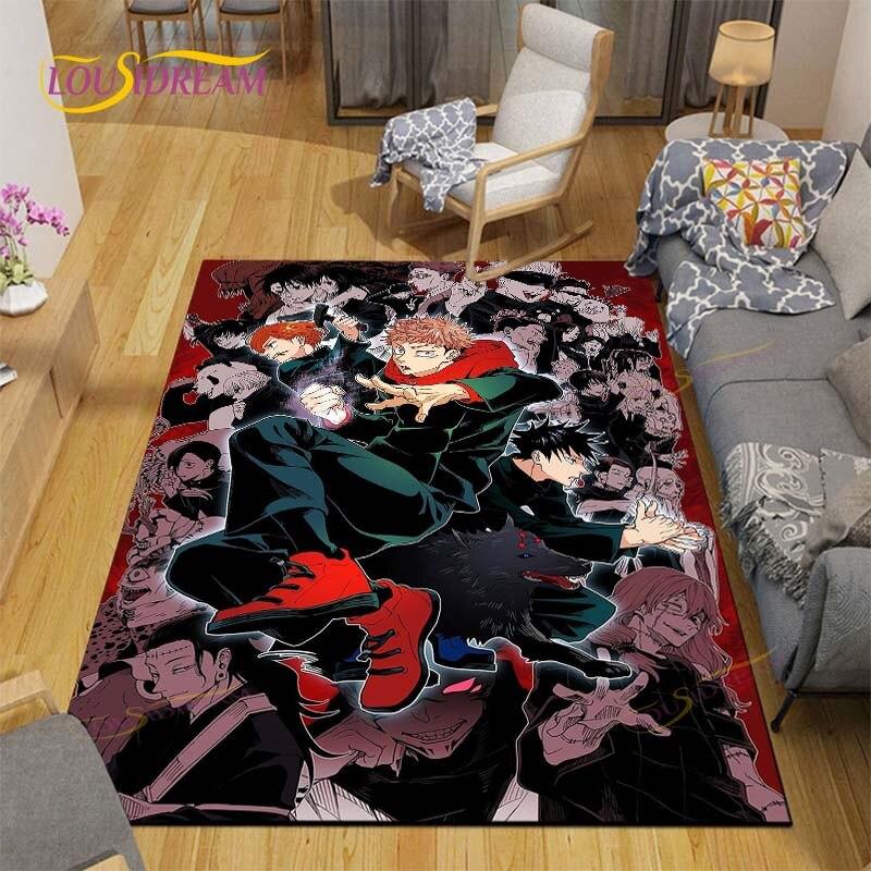 

Jujutsu Kaisen Килими з 3D-принтом Домашній декор М’який фланелевий килимок для спальні Дитячі ігрові килими для повзання для вітальні Килимок 40cm x 60cm