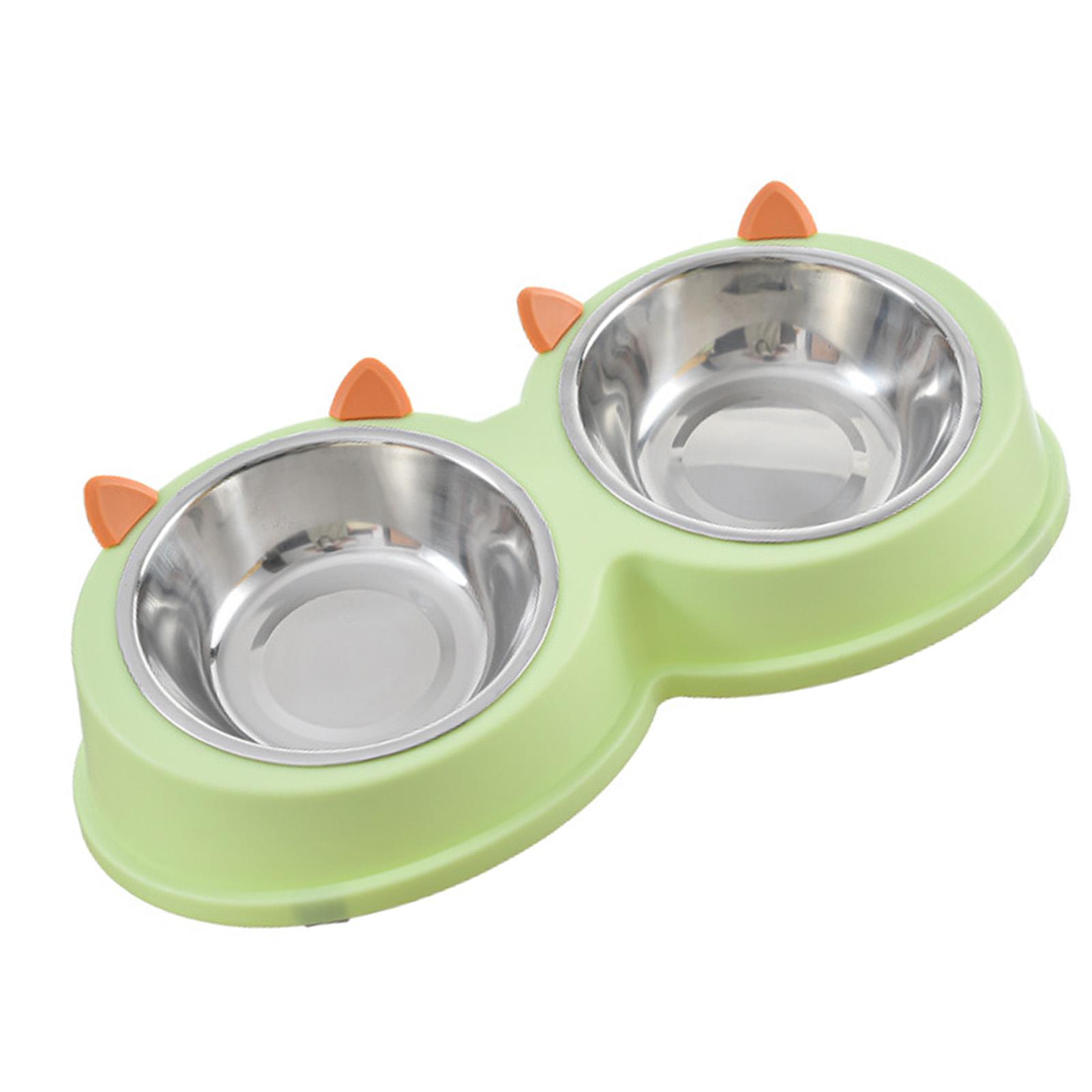 

Stainless Steel Pet Bowl Multi Functional Angled No Spill Tilted Pet Bowl for Cat Dog