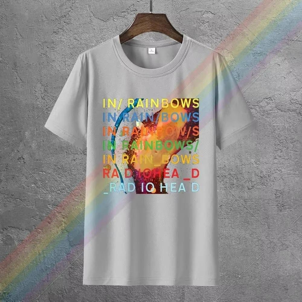 Radiohead in Rainbows Rock Radiohead Černé tričko S-5Xl Pánské bavlněné tričko Módní pánské tričko Obyčejné