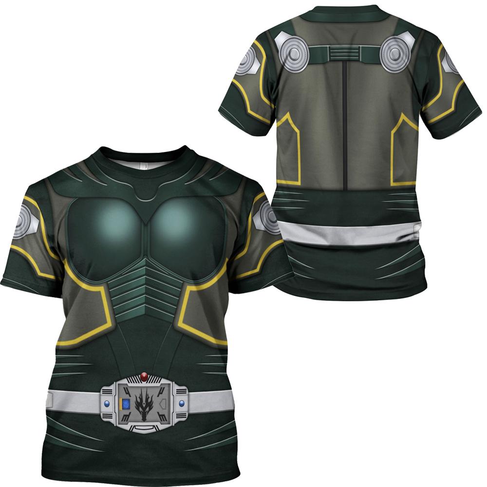 Kamen Rider W CycloneJoker T-shirts Japanese Tokusatsu Cosplay 3D Print Kids Tees Summer Men/Women Harajuku Short Sleeve Y2k Top