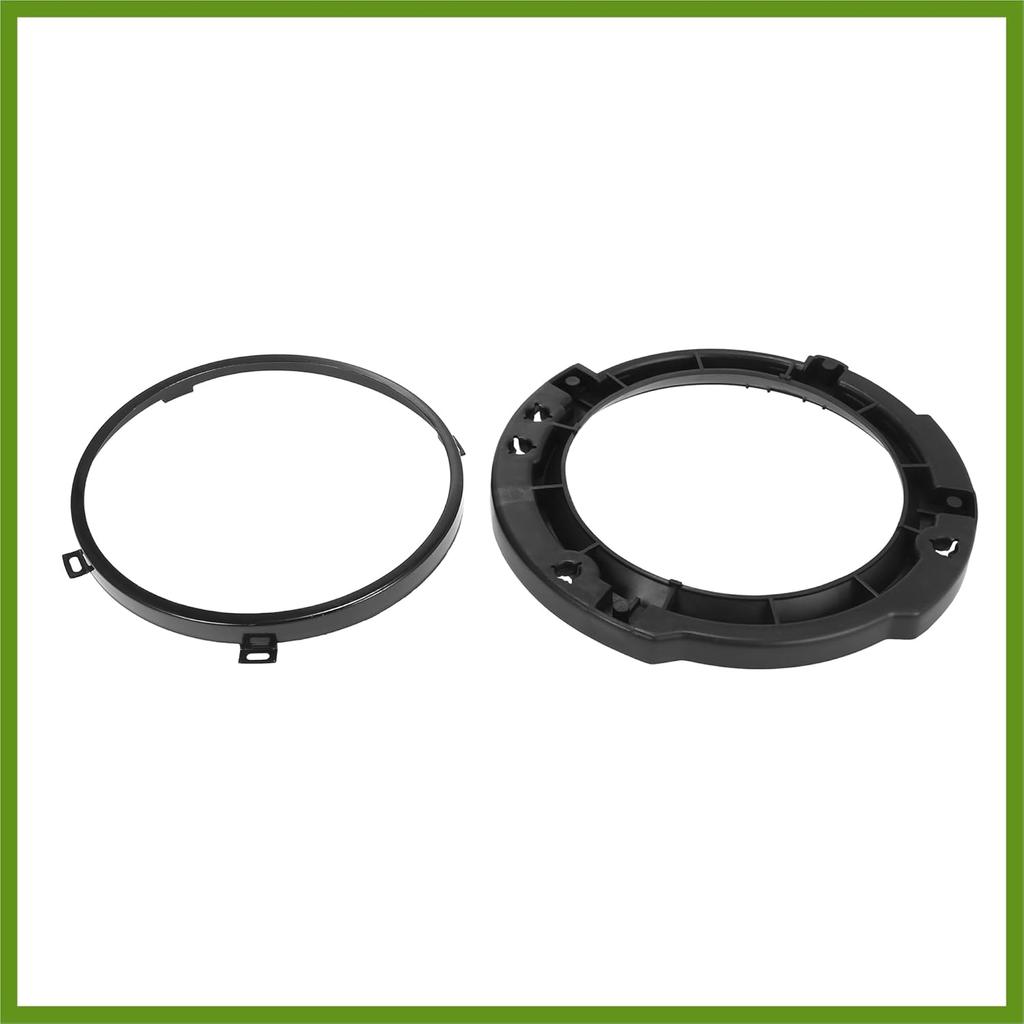 7 Zoll Runder Scheinwerfer Montage Halterungsring Set mit Scheinwerfer Metallring für Jeep Wrangler JK 2007-2017 Schwarz Ersatzteile Fahrzeug