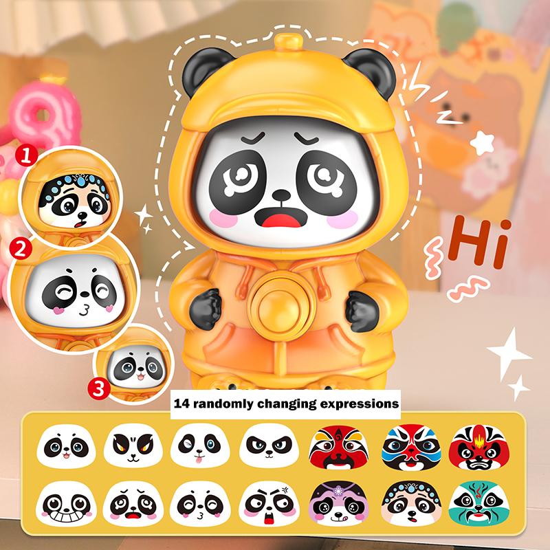 Cartoon Cute Panda Face Changing Doll Creative Novelty Children's Fun Wacky Toy Kids Bag Decoration Pendant Birthday Gifts