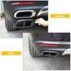 For -22 Mercedes-Benz GLE 350 GLE 450 GLC GLS W167 X253 X167  ABS Car Muffler Exhaust Pipe Tail Cover Decorative Sticker
