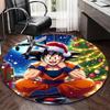 1pc Dragon Ball Z Goku Christmas Round Carpet - Anime Design, Holiday Gift, Office Chair Mat, Non-Slip Rug for Home Decor, Living Room