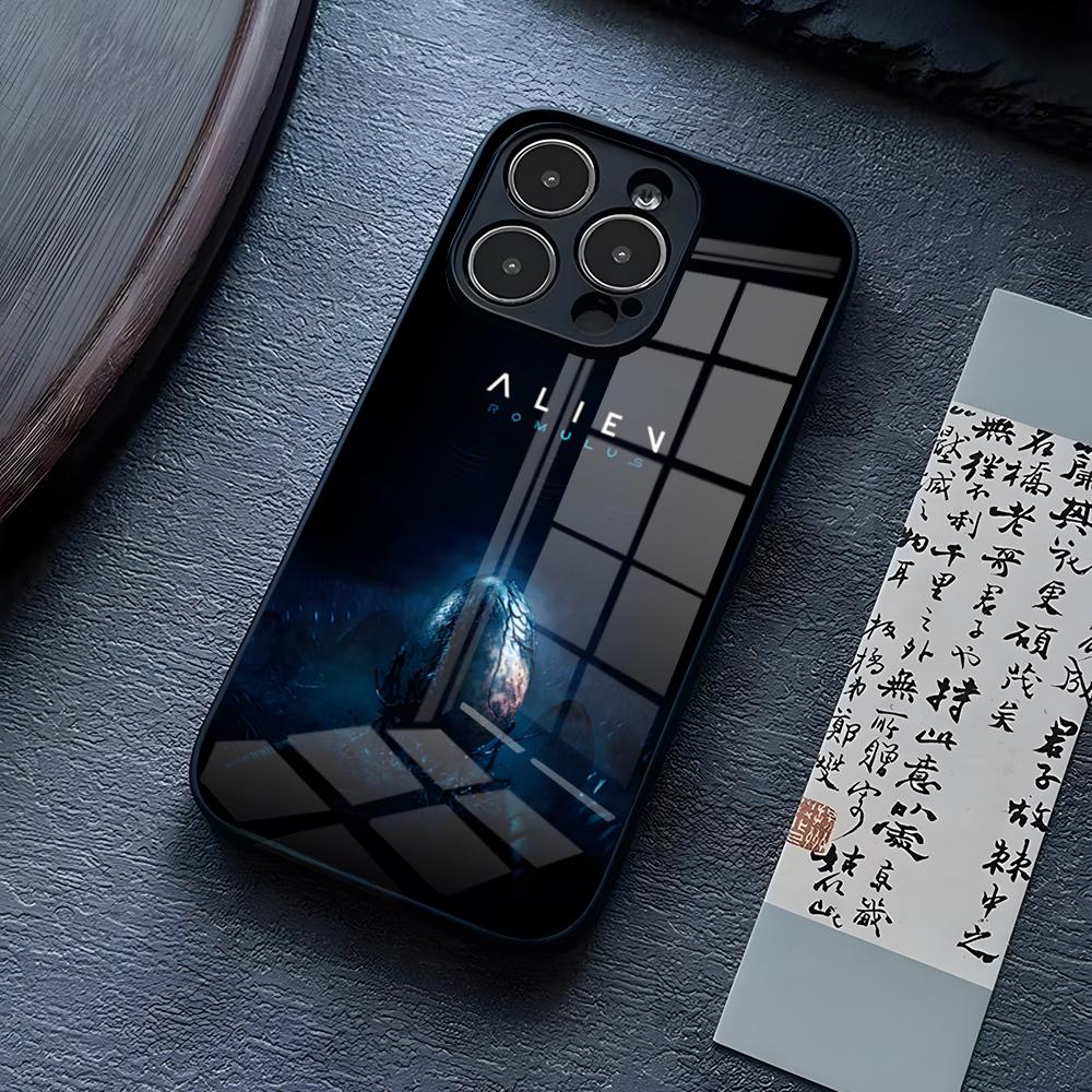 Alien Film Space Horror Movie Phone Case For IPhone 16 Pro Max 17 14 15 Plus 13 Mini 11 12 X XR XS 8 7 Plus SE Glass Cover